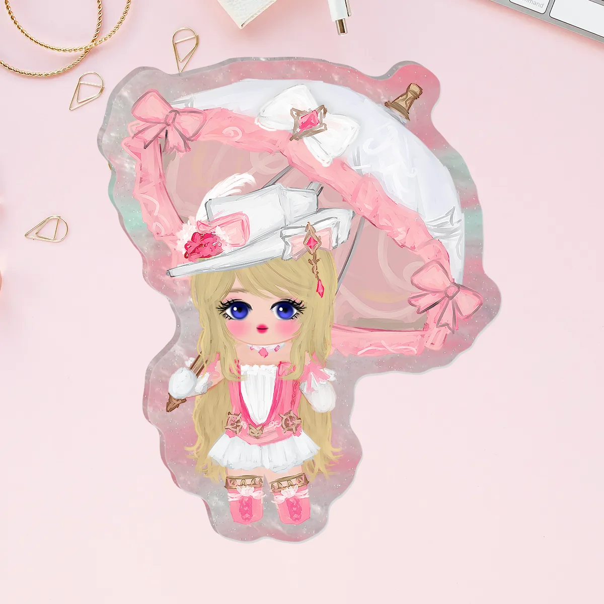 Pink Navia - Pearl Acrylic Pins