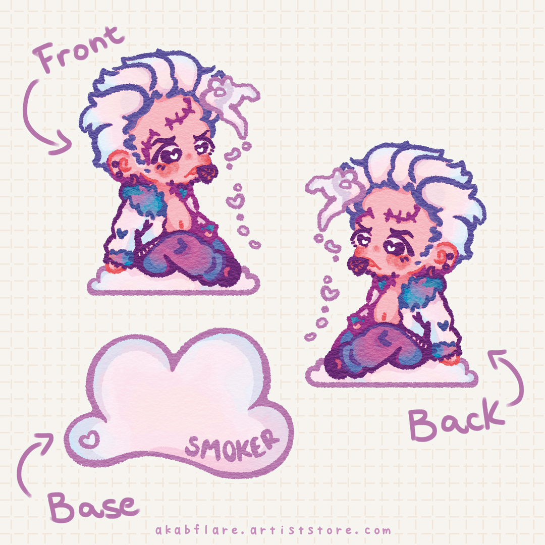 OP Smoker Clear Acrylic Standee