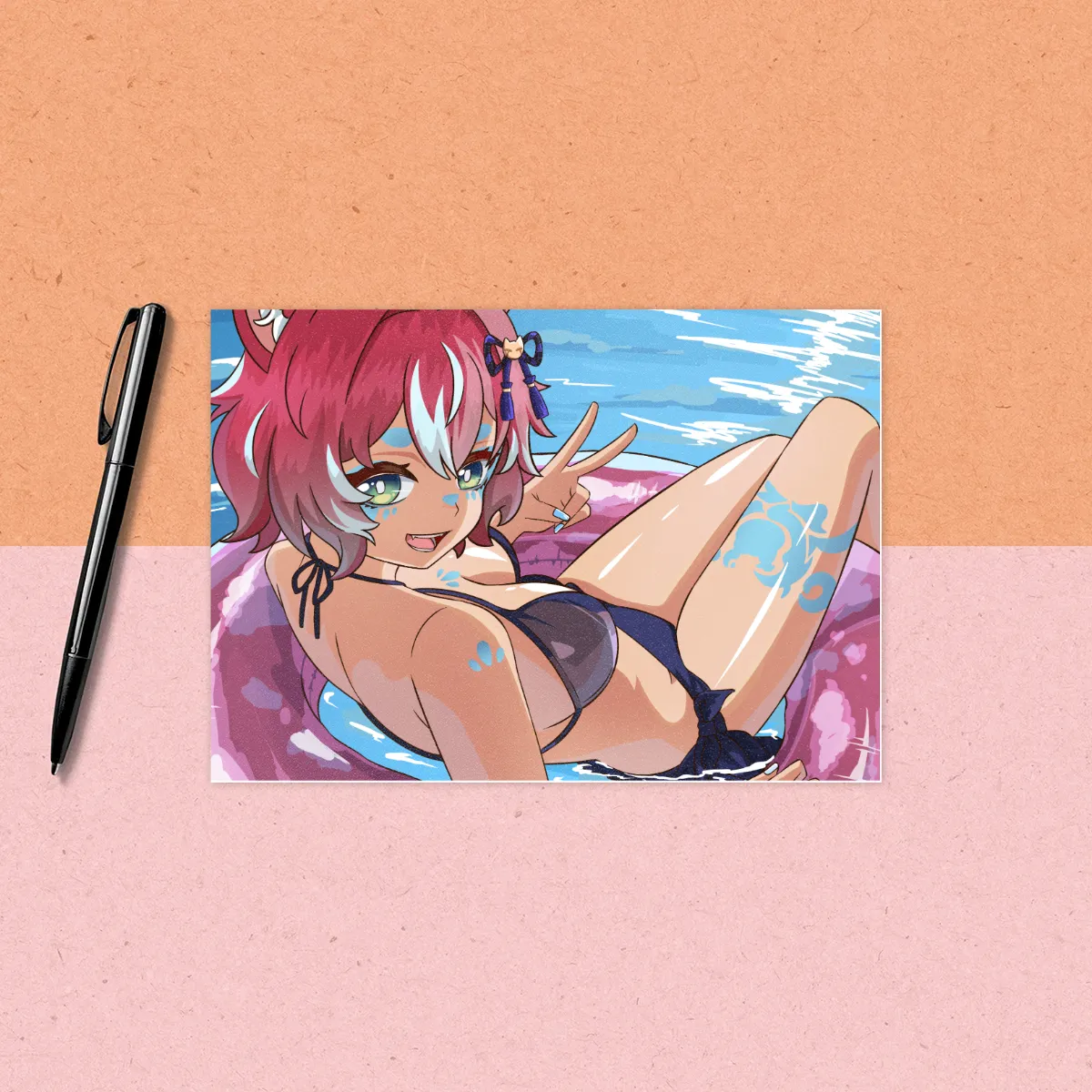 Akai Swimsuit Art Print