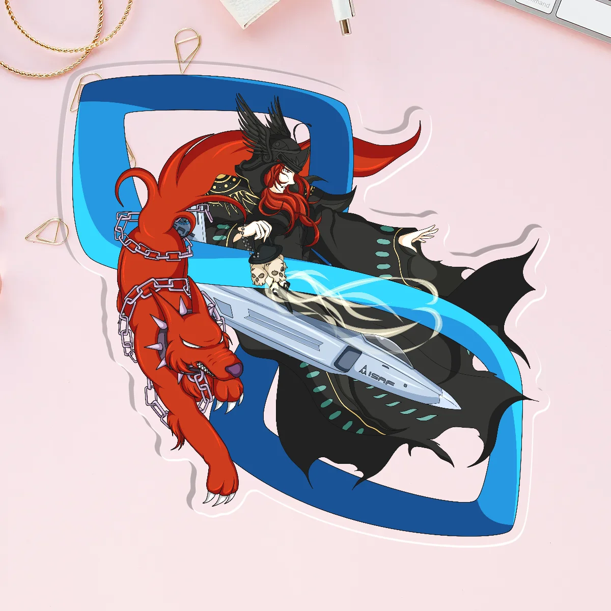 Aces Clear Acrylic Pins