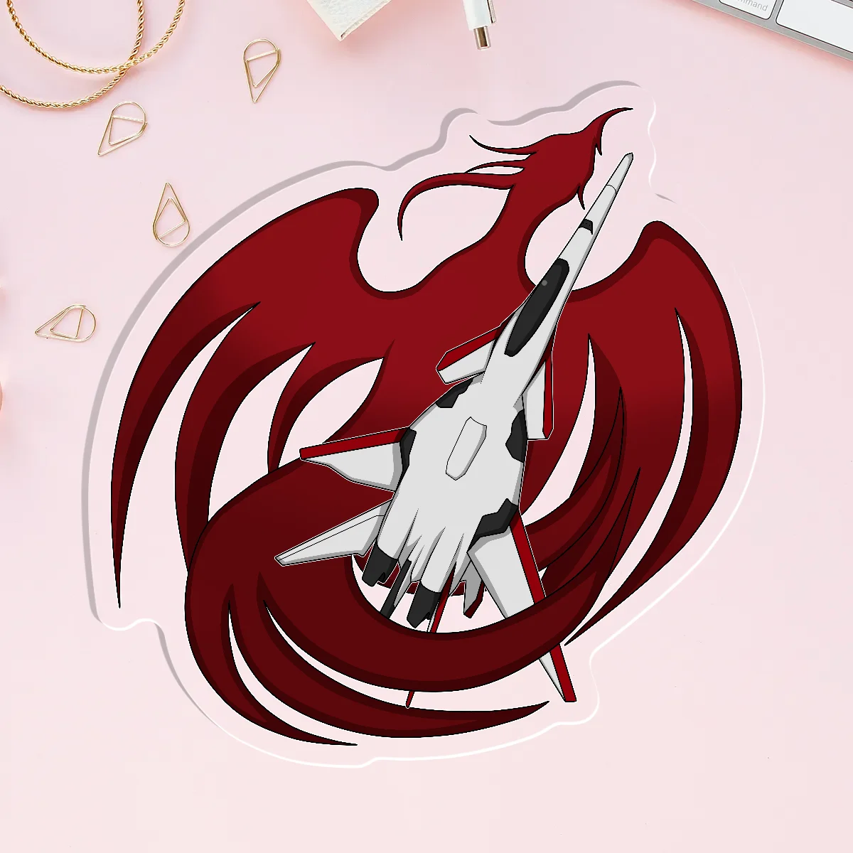 Phoenix Clear Acrylic Pins