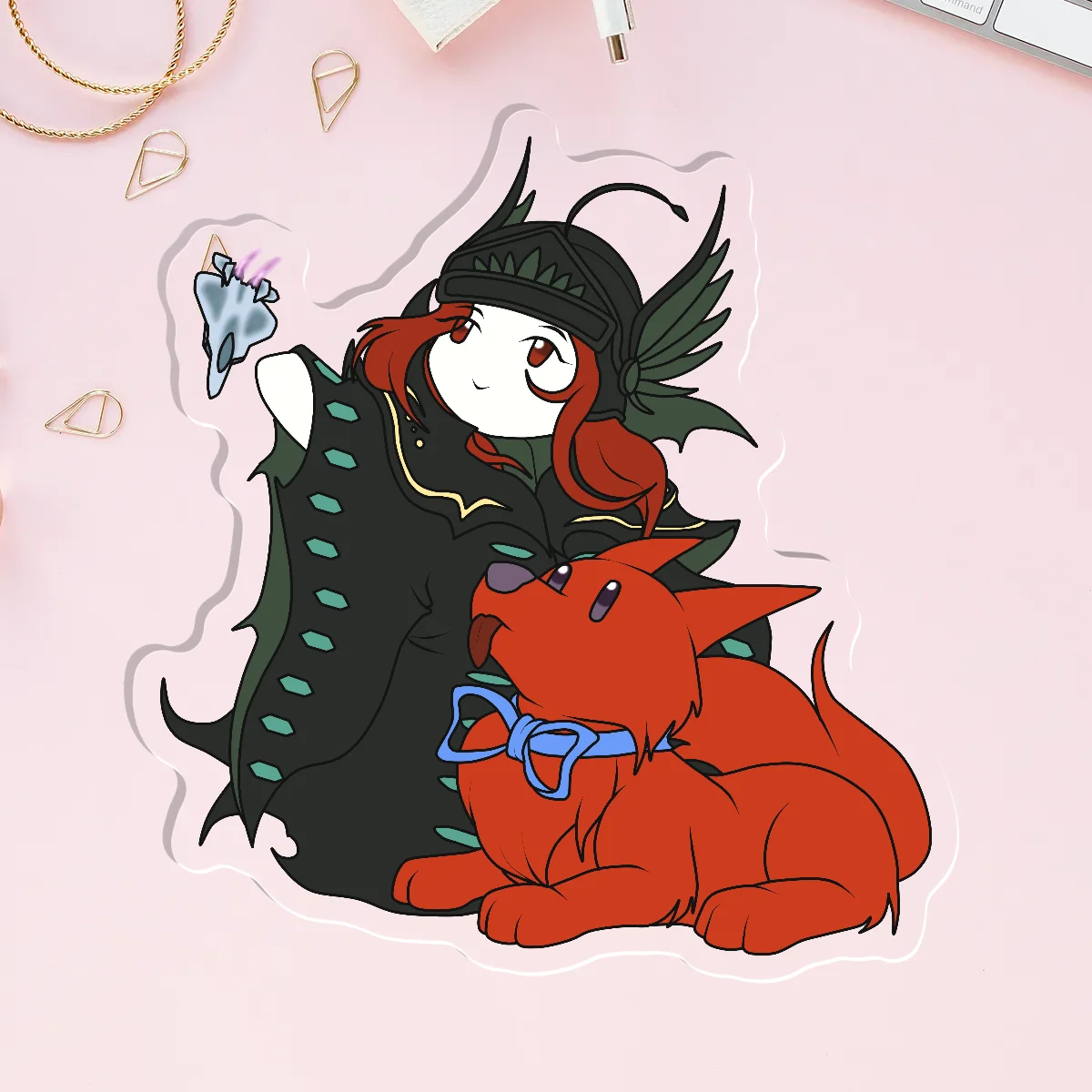 Chibi Aces Clear Acrylic Pins