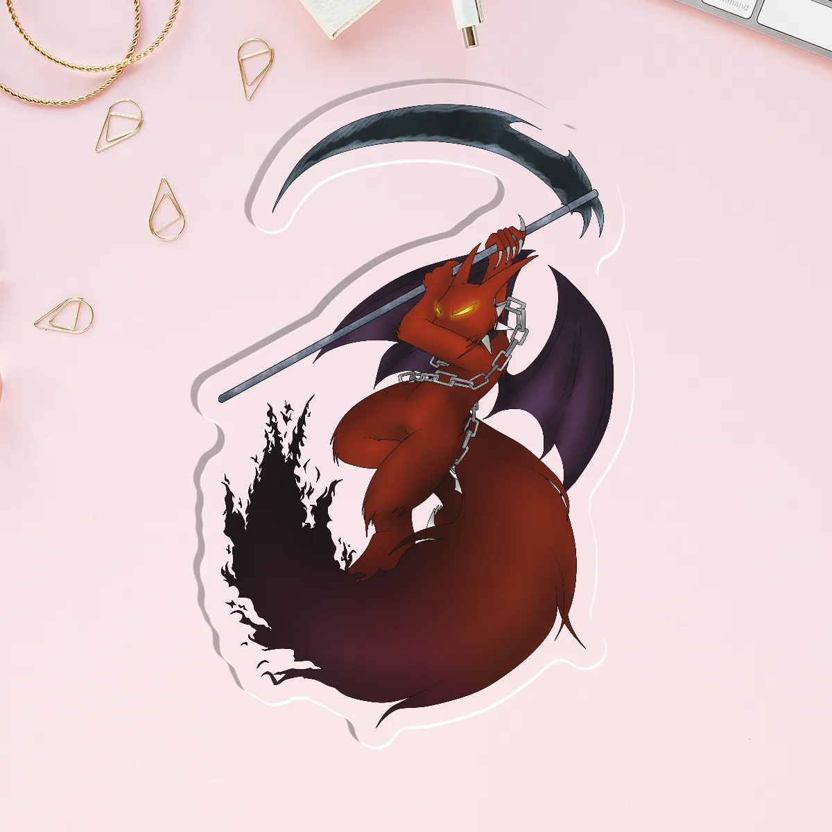 Demon Lord Clear Acrylic Pins