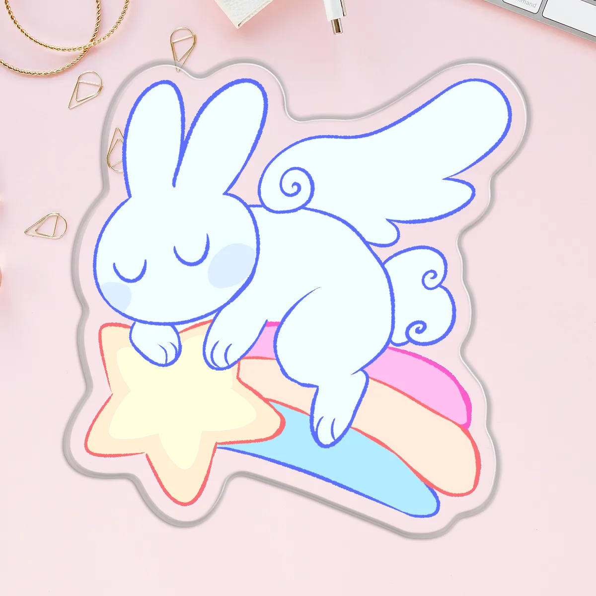 Soft & Sweet || Angel Bunny Pin