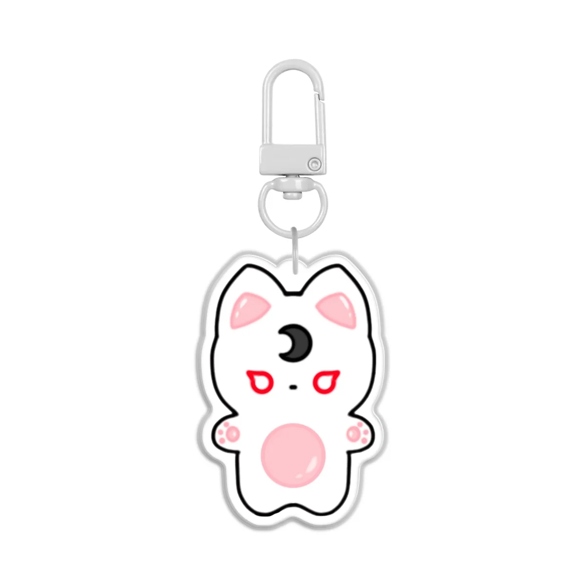 OC ✦ ݁White Kitsune | Epoxy Keychain