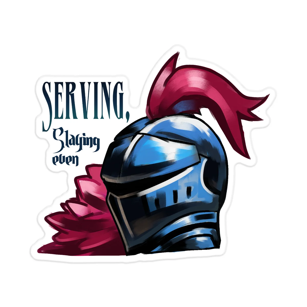 Serving Knight Clear Sticker (5 pieces)