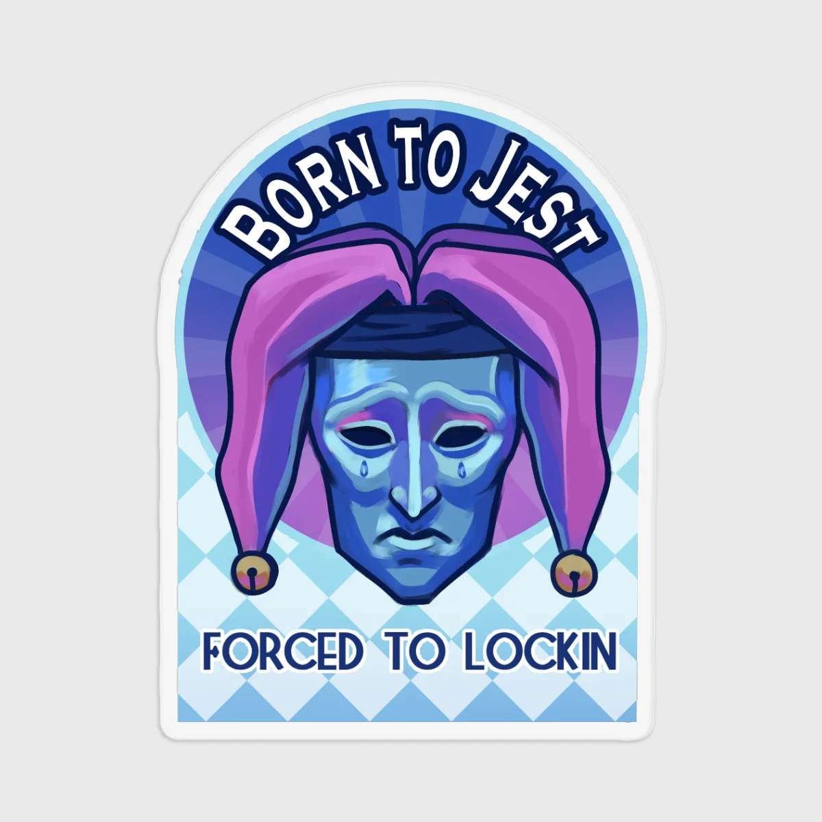 Working Jester Clear Sticker (5 pieces)