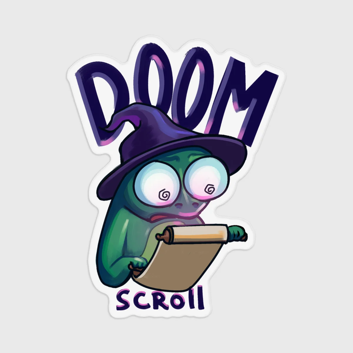 Doom Scroll Clear Sticker (5 pieces)