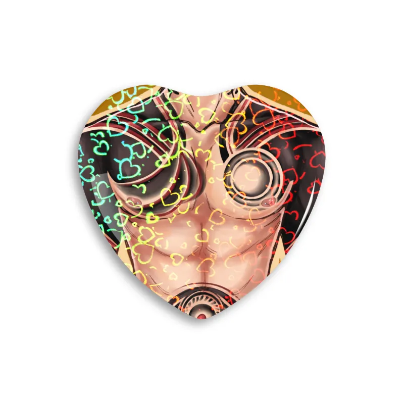 Enjin Heart Shaped Button Pins