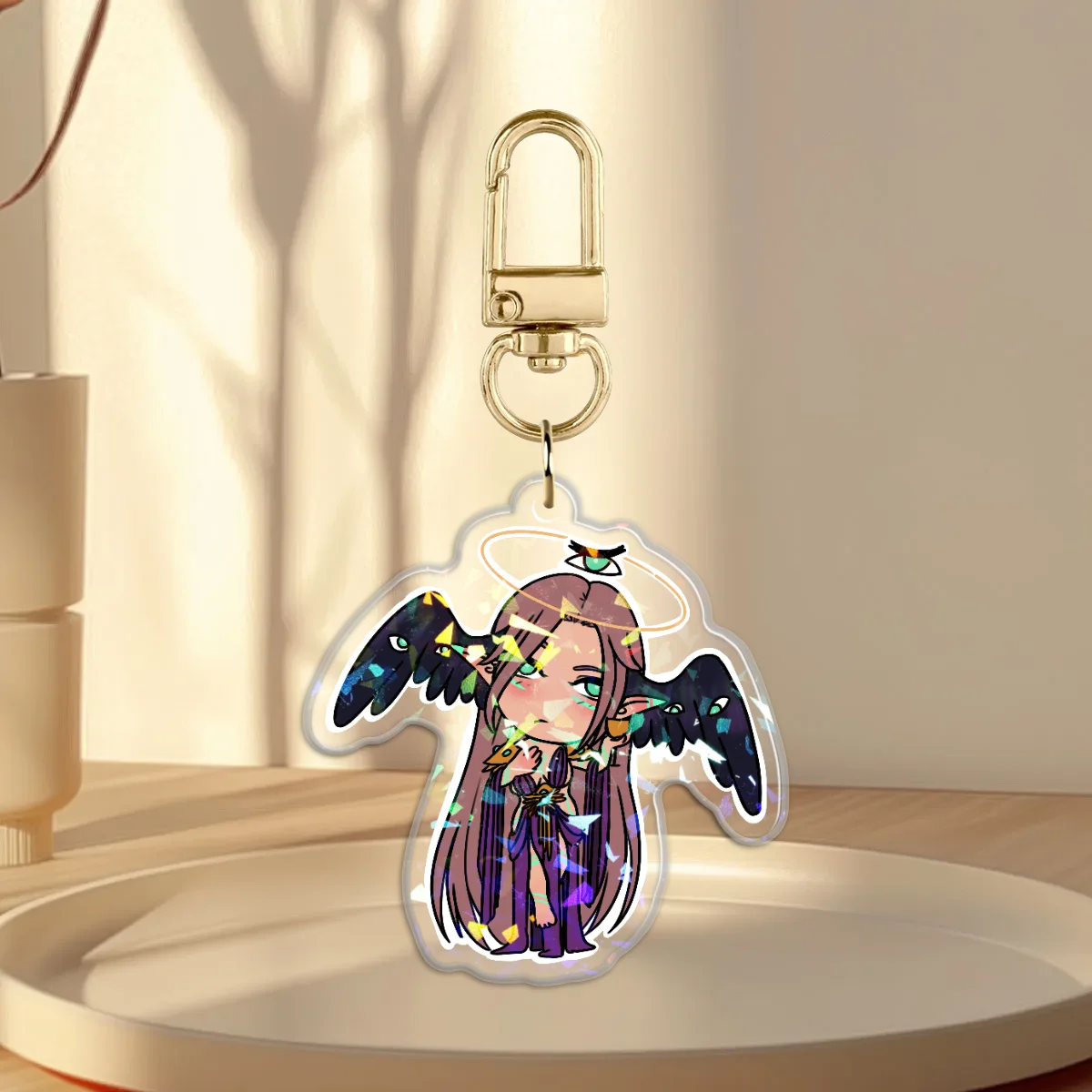 Custom Epoxy Holographic Keychain