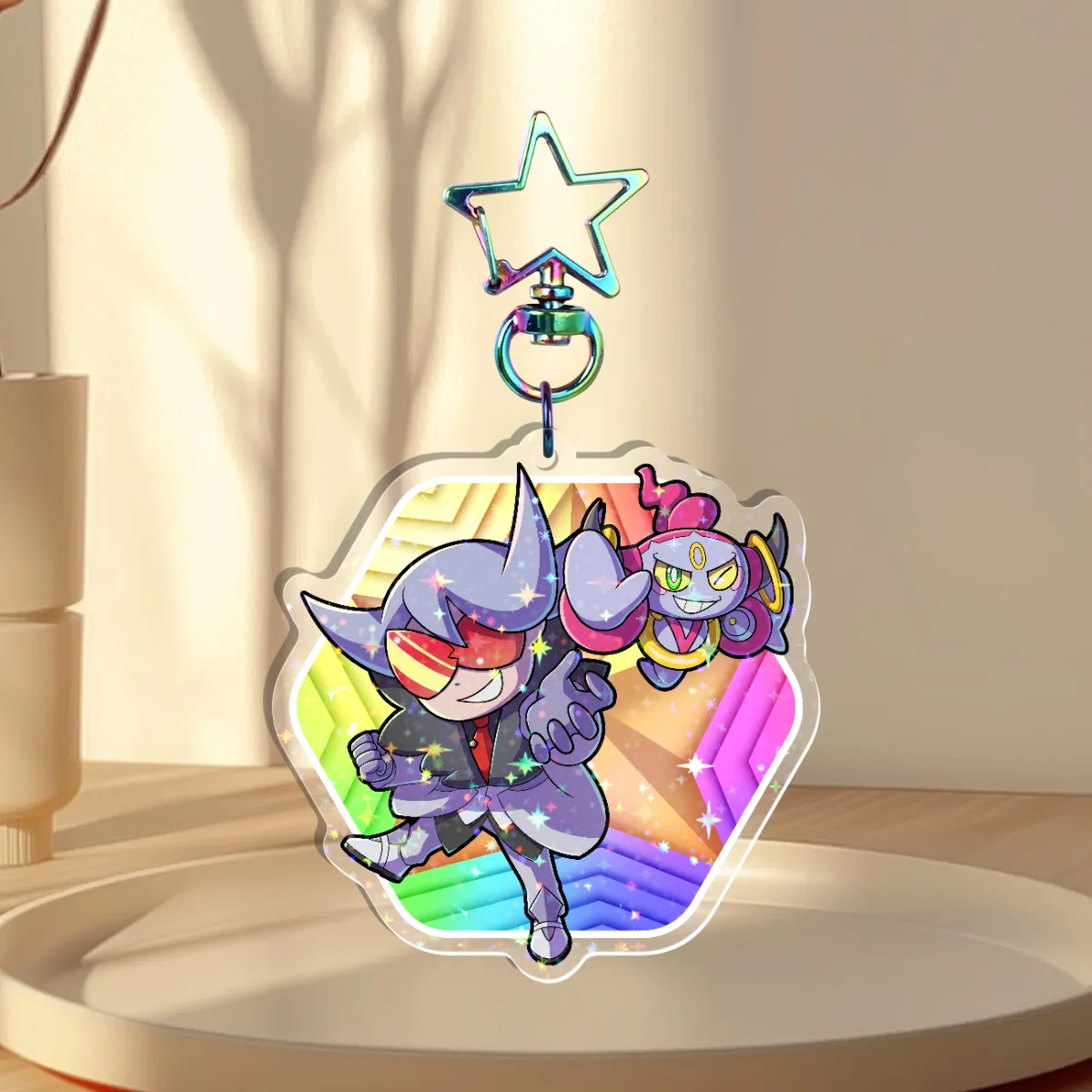 Pokemon Masters EX | Sync Move Keychain - Hoopa & Lear