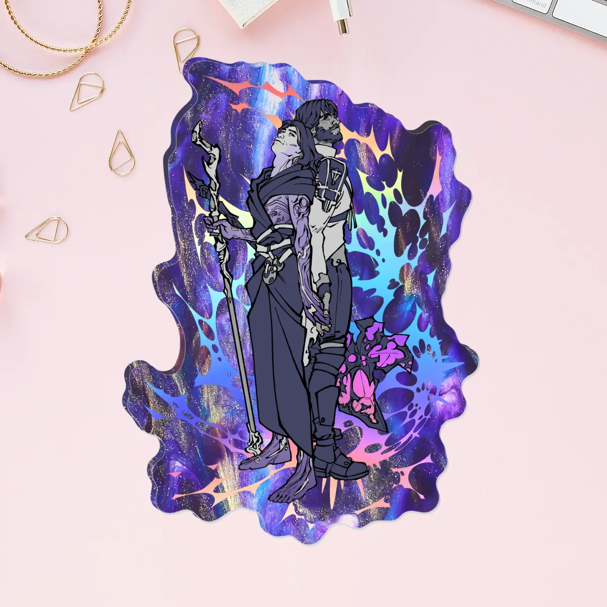 Hex Nights Acrylic pin
