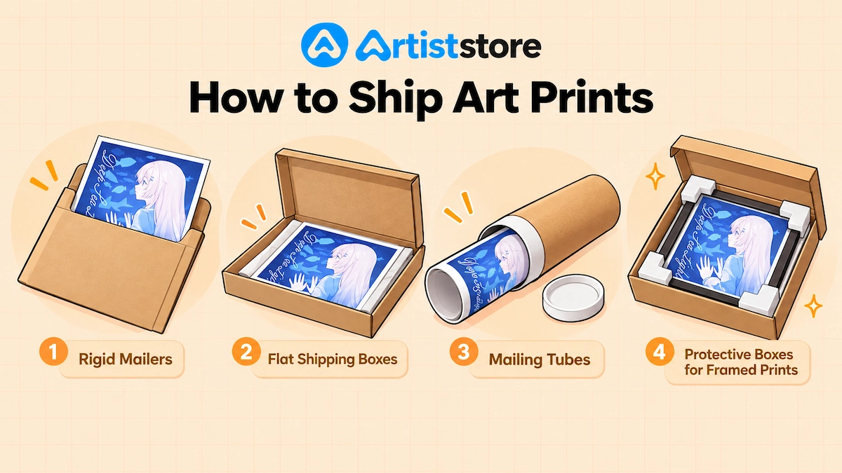How to Ship Art Prints: 4 Best Ways for Artists