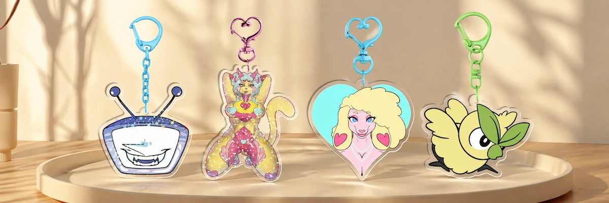 1. Clear Acrylic Character Keychains