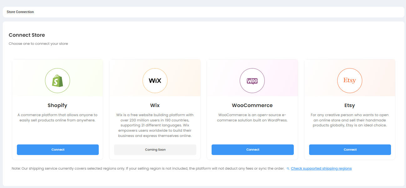 Connect an Existing Online Store