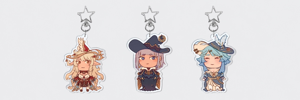 36. Mirror or Metallic Keychains