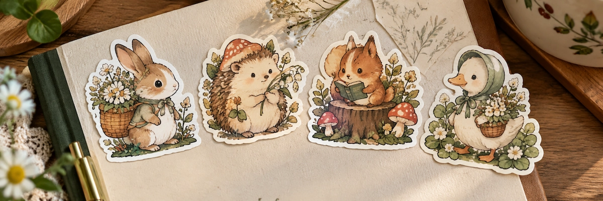 20. Cottagecore Critter Stickers