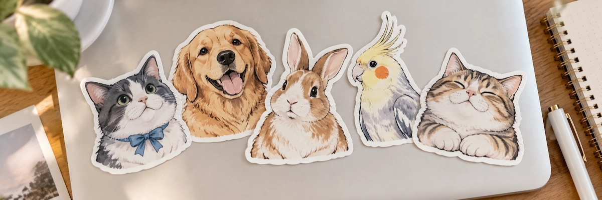 21. Pet Portrait Stickers