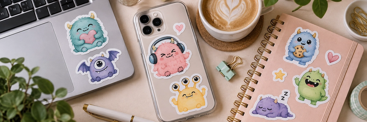 13. Cute Monster Stickers