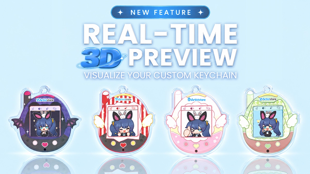 Real-Time 3D Keychain Previews Are Now Live on Artiststore