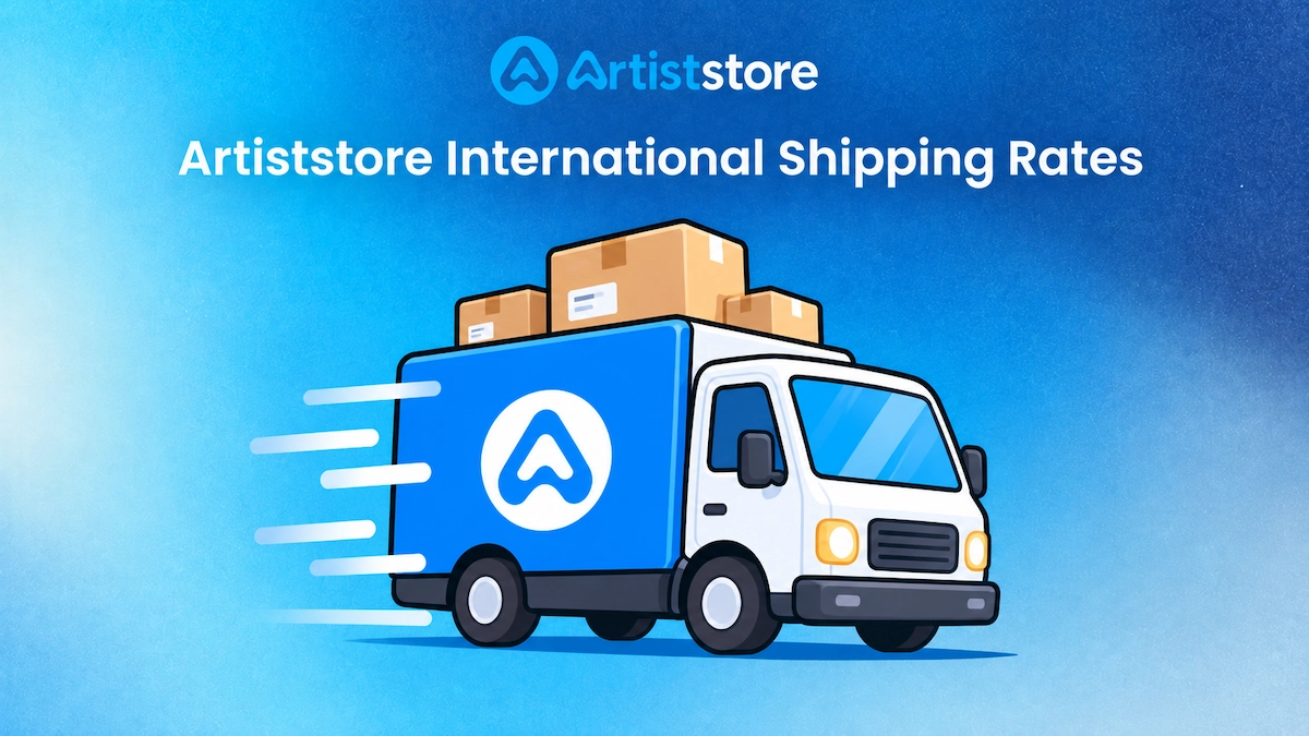 Artiststore International Shipping Rates: Up to 5 kg