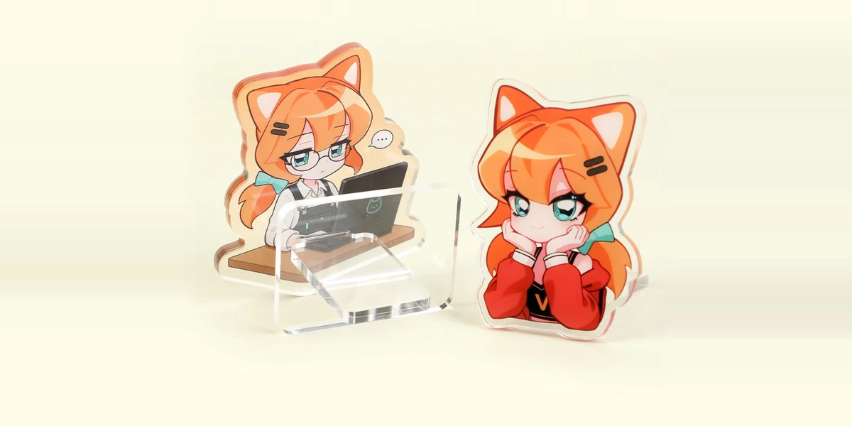 Custom sitting acrylic standees for character art displays