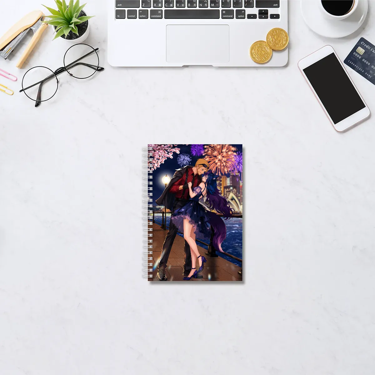 Custom Spiral Notebooks- Blue232 and Dacker109