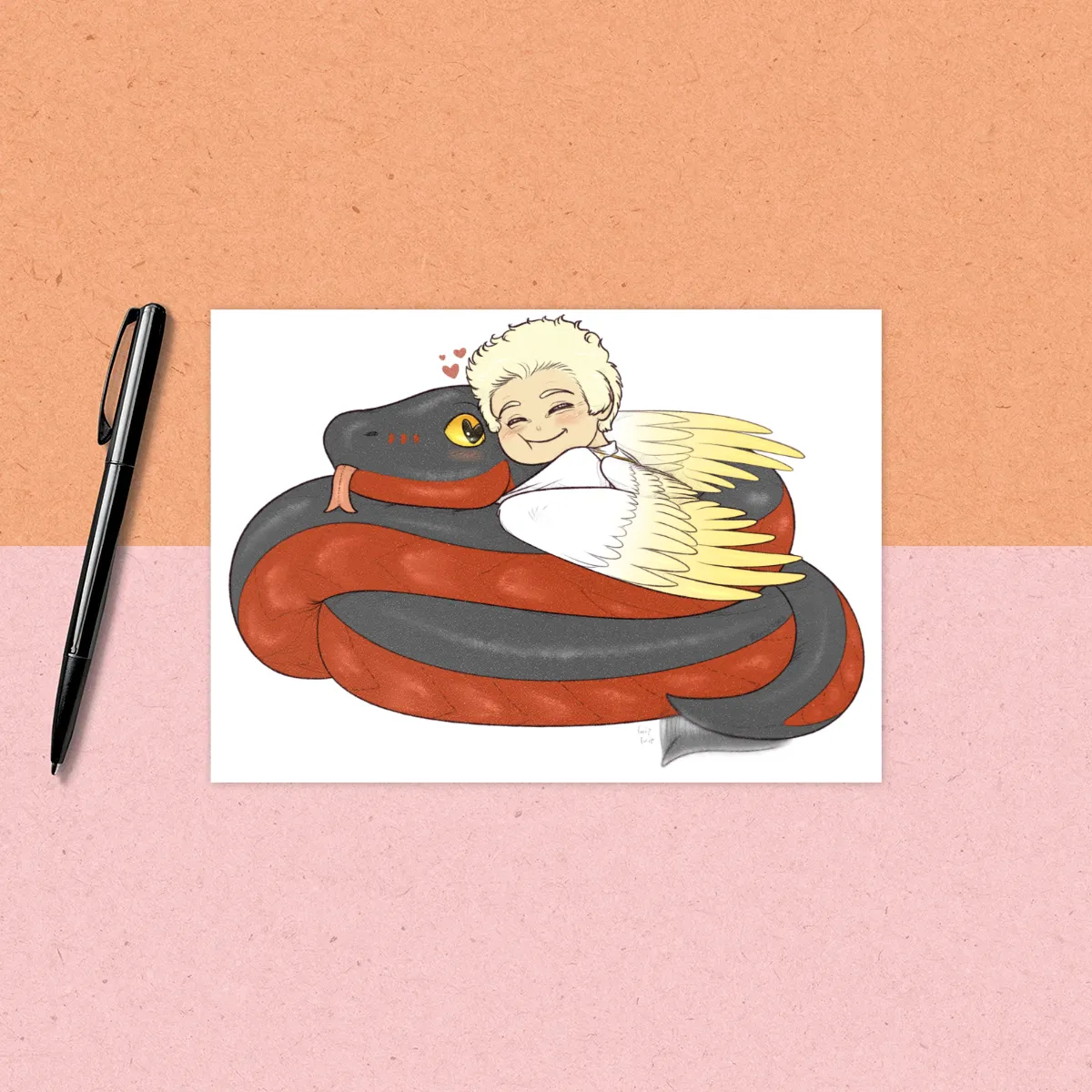 5x8" Big Snek Hugs Print