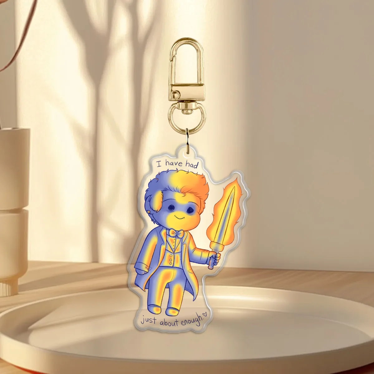 2.5" Snapped Angel Epoxy Keychain