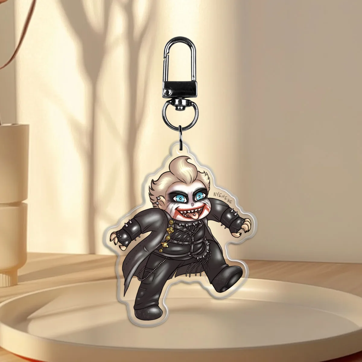 3" Slorchin' Time Funny Demon Clown Epoxy Keychain