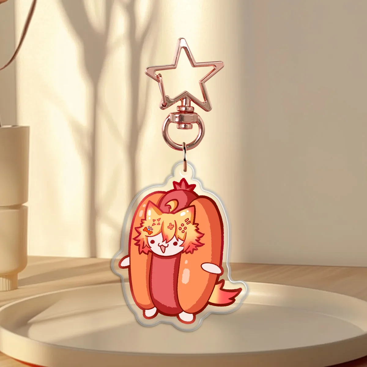 Anzu Hotdog Keychain