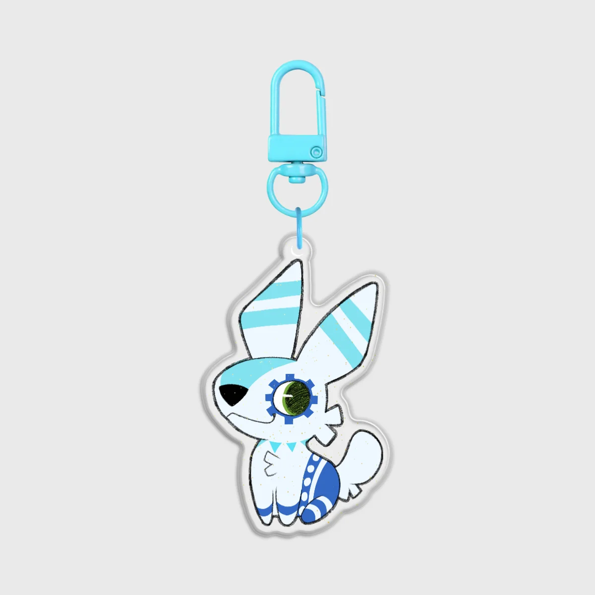 Arctic Bunny Acrylic Keychain