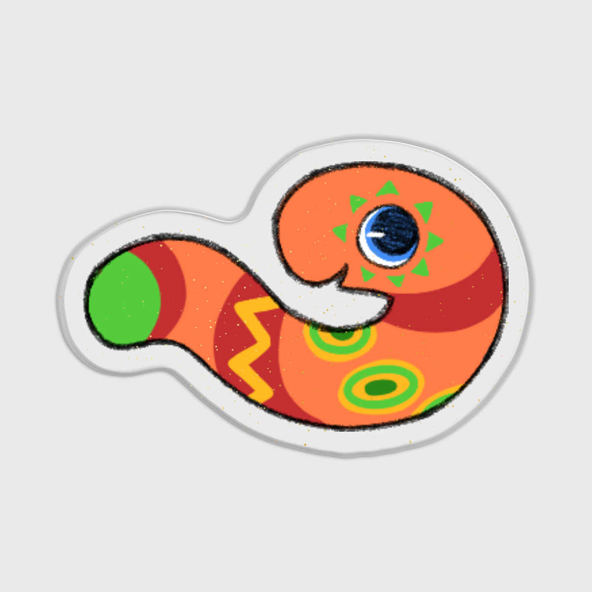 Worm PINata Acrylic Pin