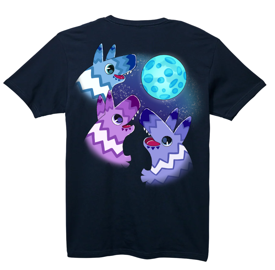 Multicoloured Wolf Pinata Moon T-shirt