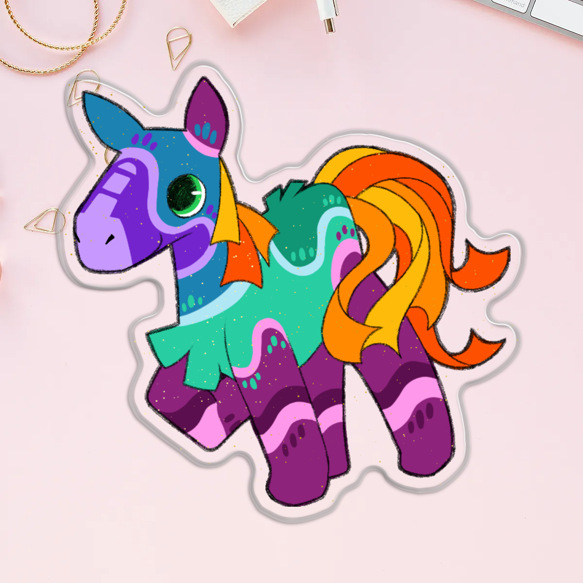 Horse PINata Acrylic Pin