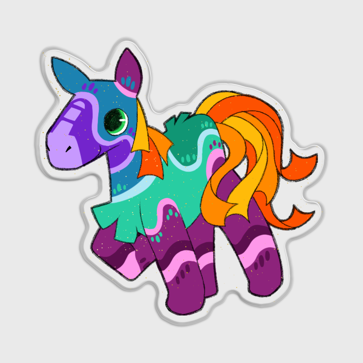 Horse PINata Acrylic Pin