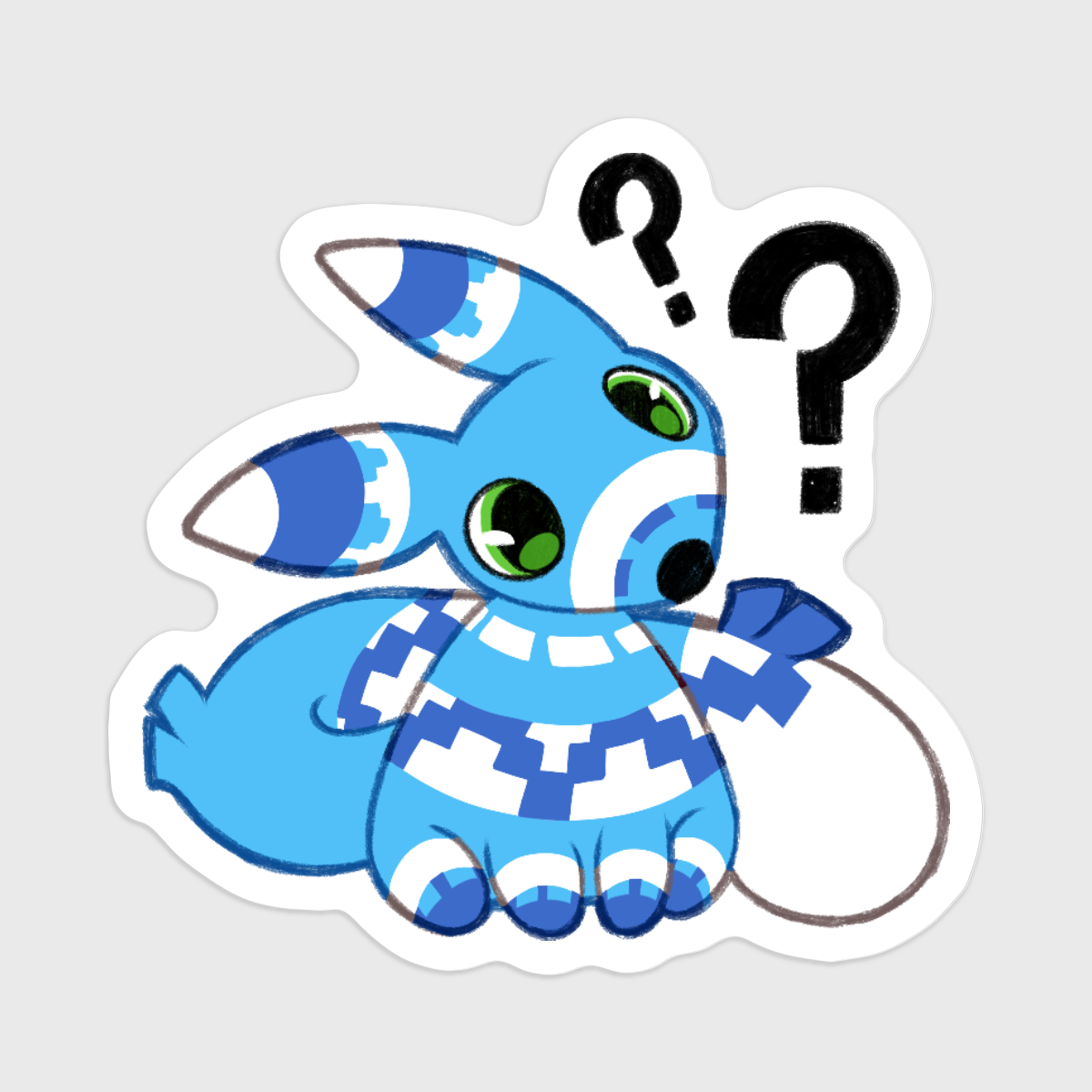 Arctic Fox Pinata Vinyl Sticker