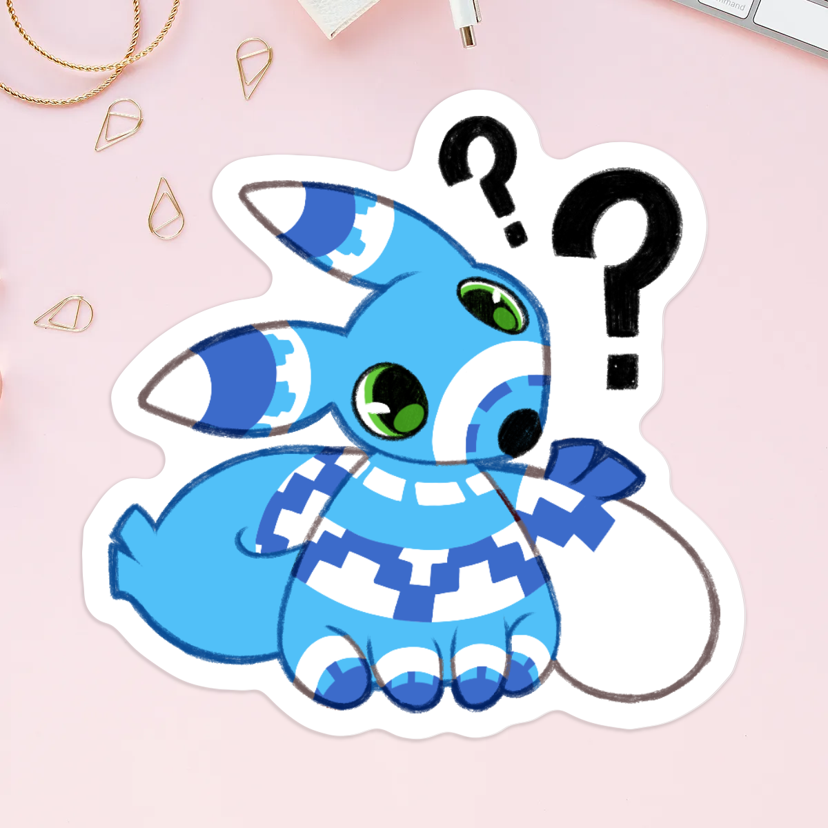Arctic Fox Pinata Vinyl Sticker