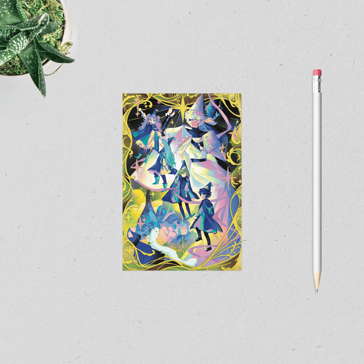 Witch Hat Atelier Gold Foil Postcard Print