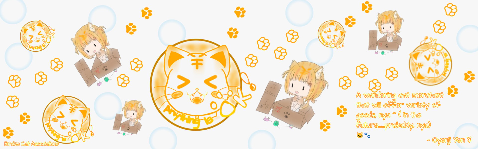 A wandering cat merchant that WILL offer variety of goods, meow ~ 🐱🐾