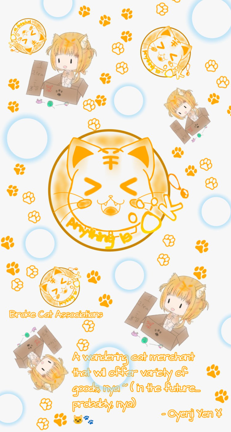 A wandering cat merchant that WILL offer variety of goods, meow ~ 🐱🐾
