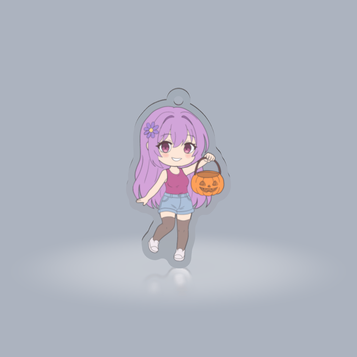 Crystal Halloween Trick or Treating - Custom Epoxy Keychain 3