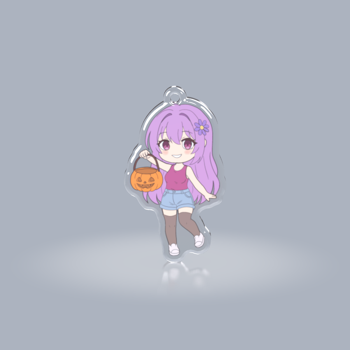 Crystal Halloween Trick or Treating - Custom Epoxy Keychain