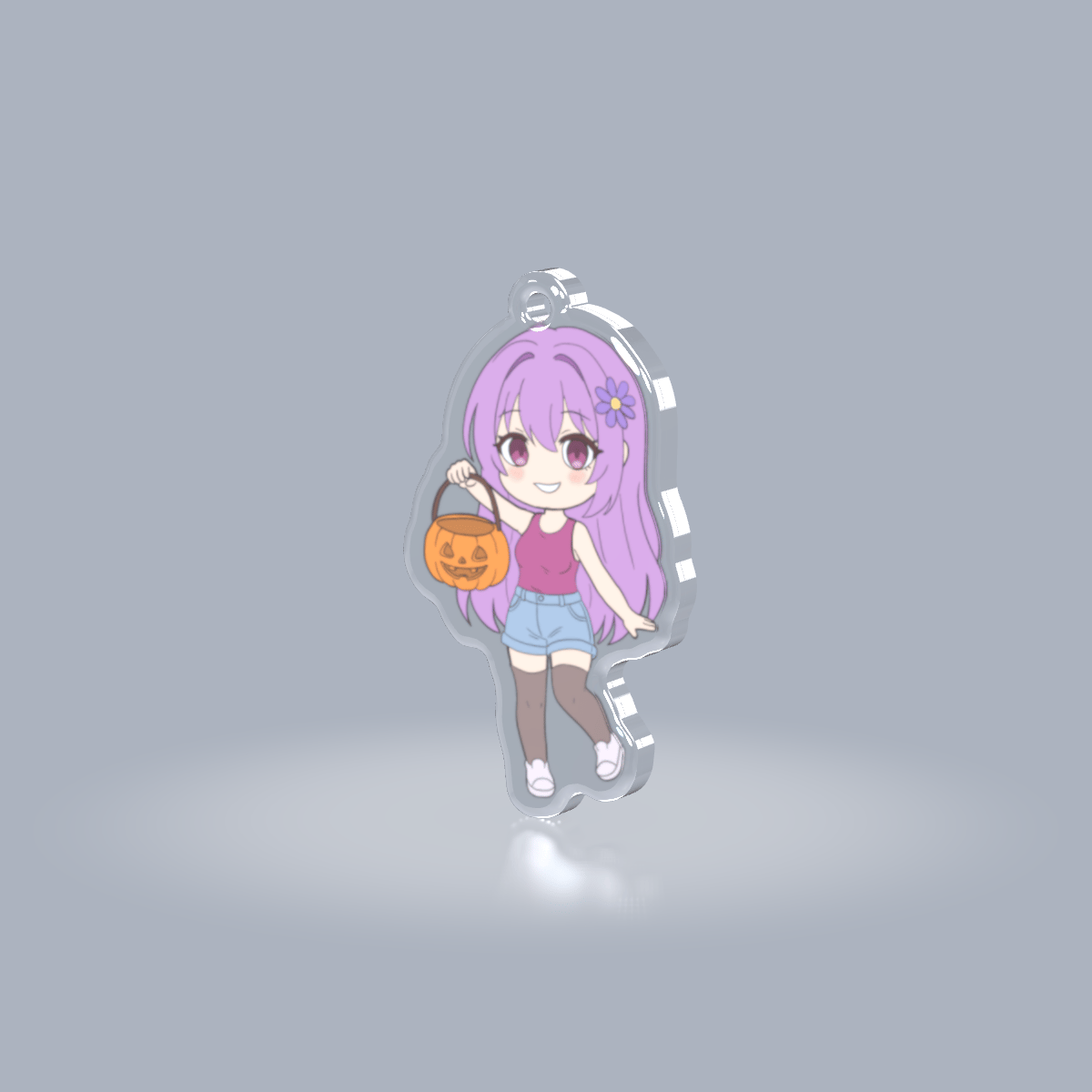 Crystal Halloween Trick or Treating - Custom Epoxy Keychain 2