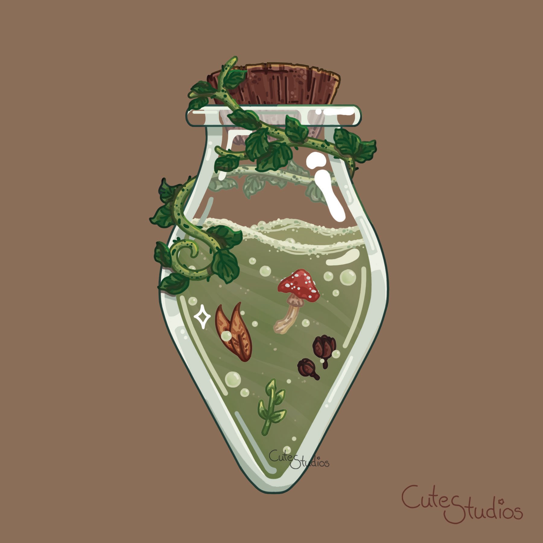S01 Herb potion Shaker Keychain 2