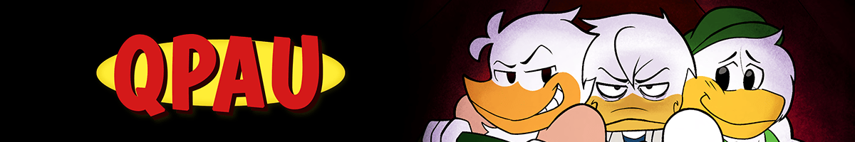 Huey and Louie crowding Dewey.