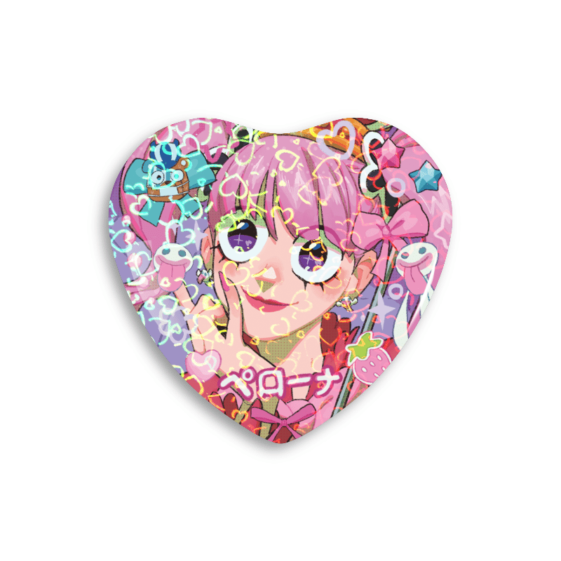 Perona - Heart Shaped Button Pins 4