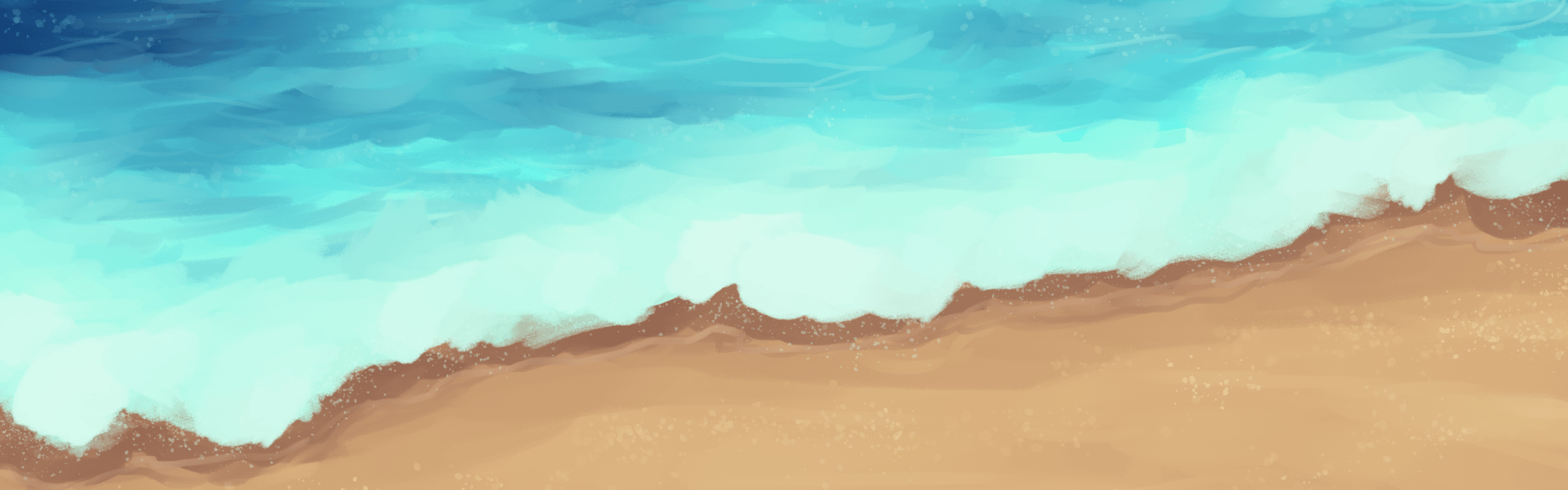 digital illustration of a sunny beach