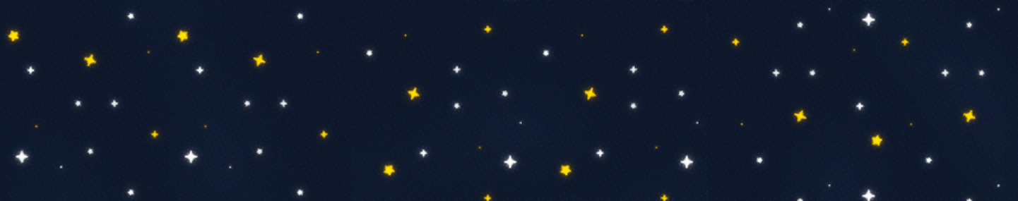 Starry sky banner.