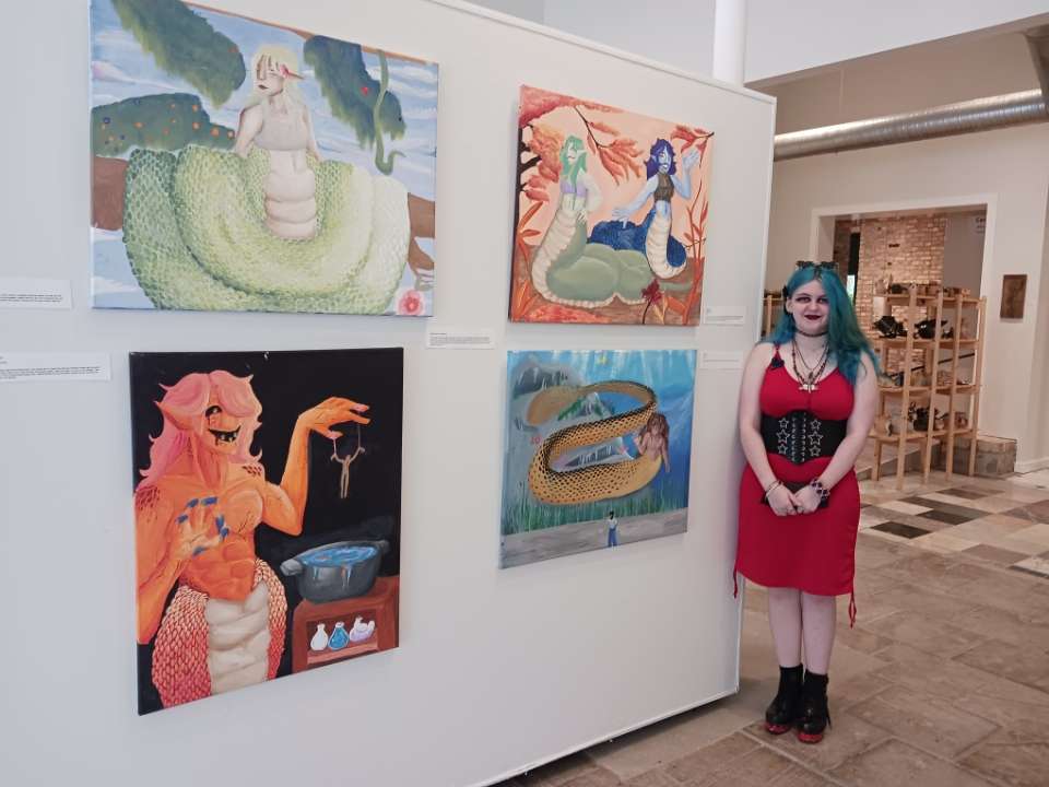 The Artist at an Art show their work was shown in